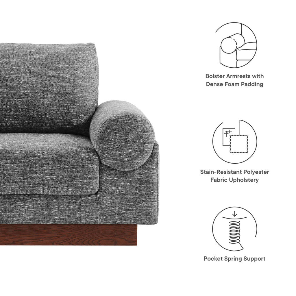 Oasis Upholstered Fabric Armchair - Gray