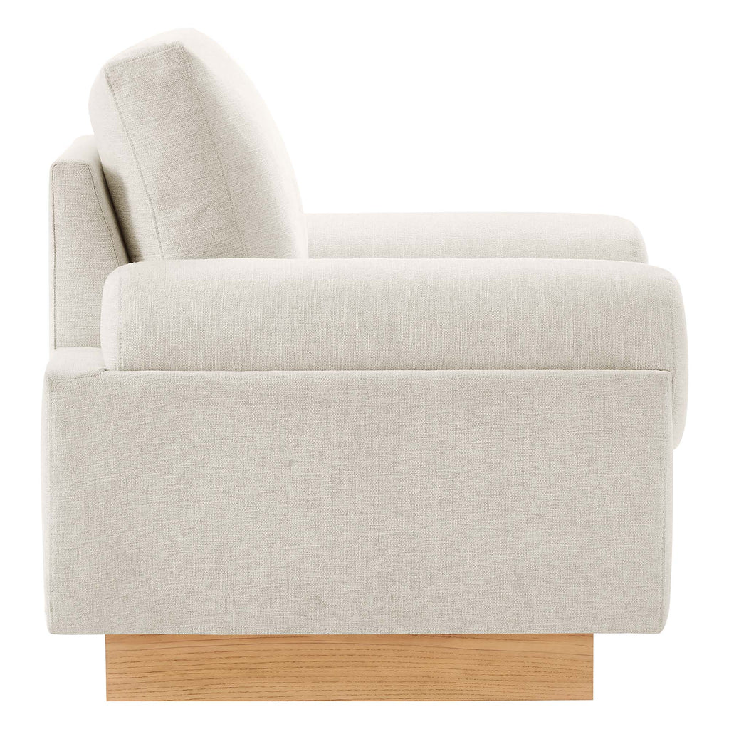 Oasis Upholstered Fabric Armchair - Ivory
