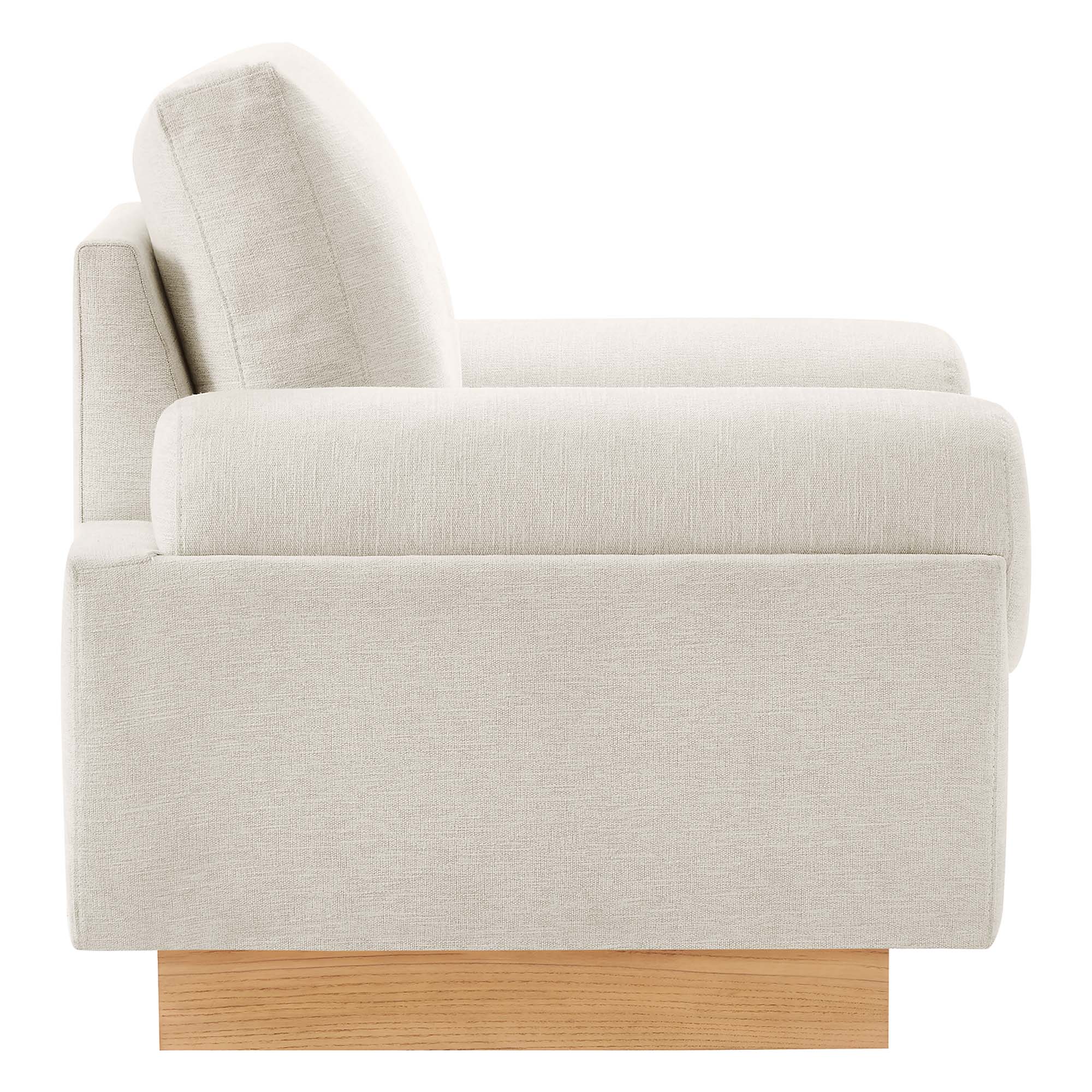 Oasis Upholstered Fabric Armchair - Ivory