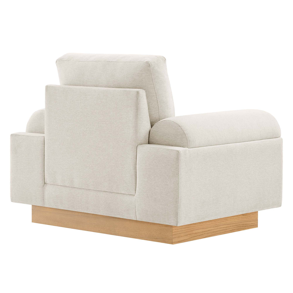 Oasis Upholstered Fabric Armchair - Ivory