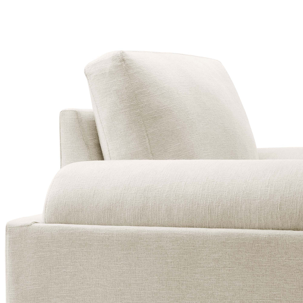 Oasis Upholstered Fabric Armchair - Ivory
