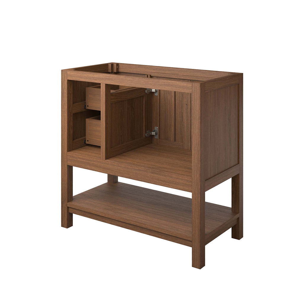 Ashlyn 36" Wood Bathroom Vanity Cabinet (Sink Basin Not Included) - Walnut