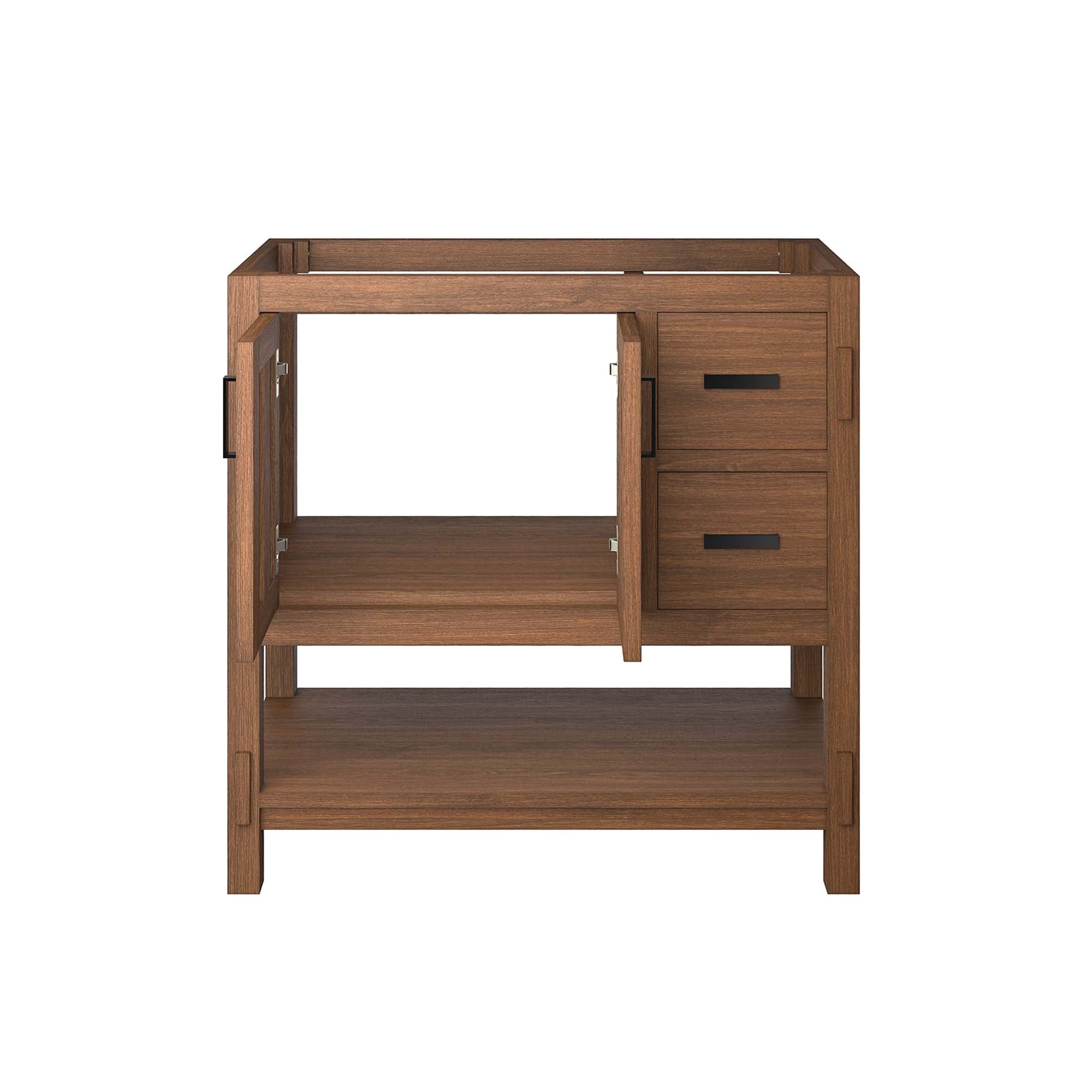 Ashlyn 36" Wood Bathroom Vanity Cabinet (Sink Basin Not Included) - Walnut