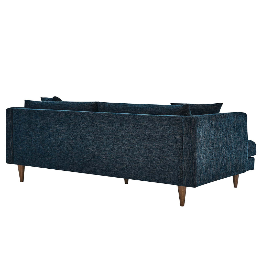 Zoya Down Filled Overstuffed Sofa - Navy Fabric