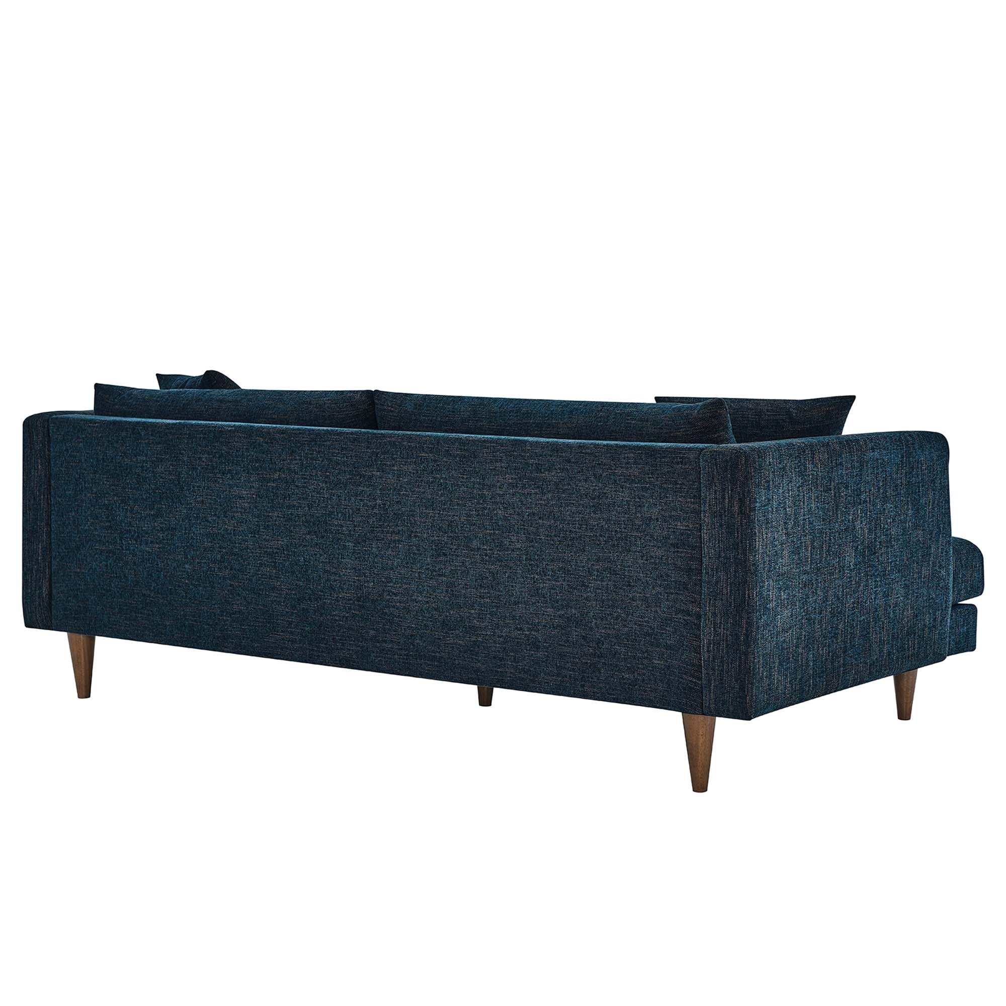 Zoya Down Filled Overstuffed Sofa - Navy Fabric