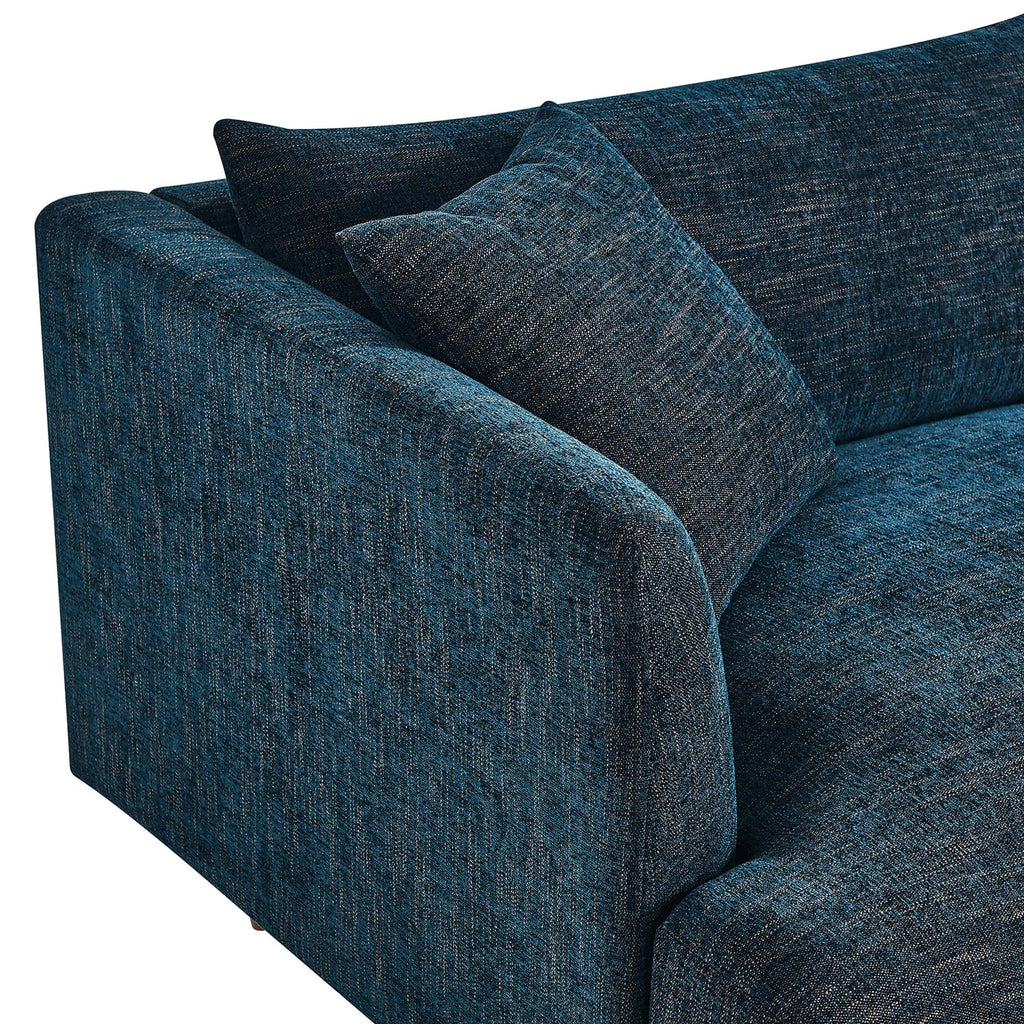 Zoya Down Filled Overstuffed Sofa - Navy Fabric