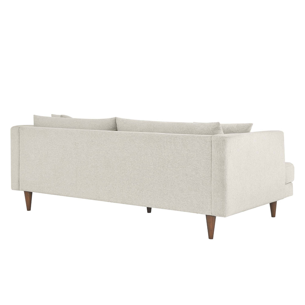 Zoya Down Filled Overstuffed Sofa - Ivory Fabric