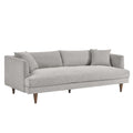 Zoya Down Filled Overstuffed Sofa - Light Gray Fabric