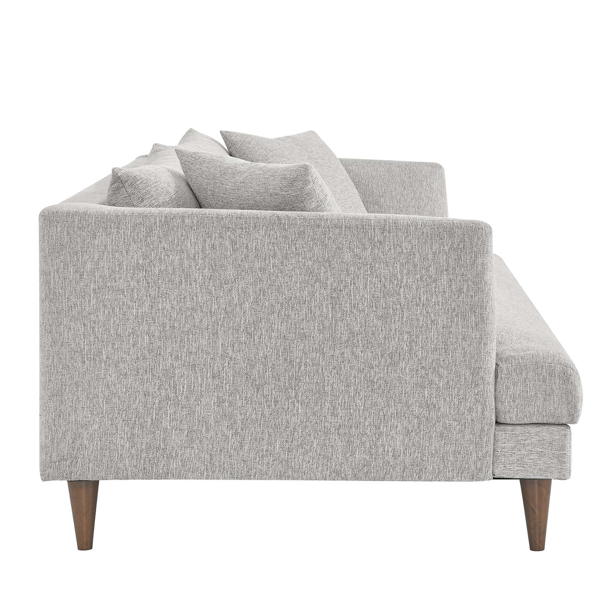 Zoya Down Filled Overstuffed Sofa - Light Gray Fabric