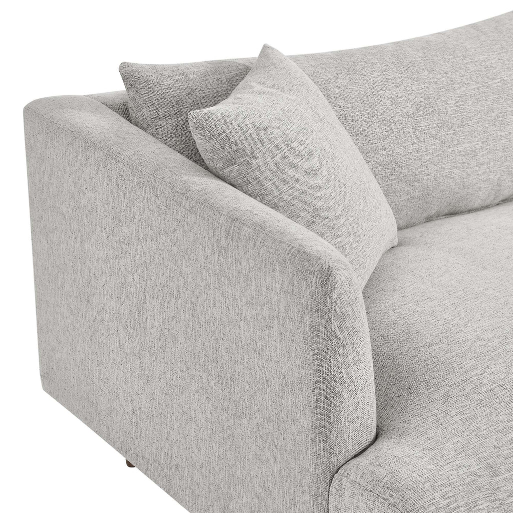 Zoya Down Filled Overstuffed Sofa - Light Gray Fabric