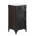 Steamforge 18" Bathroom Vanity - White black