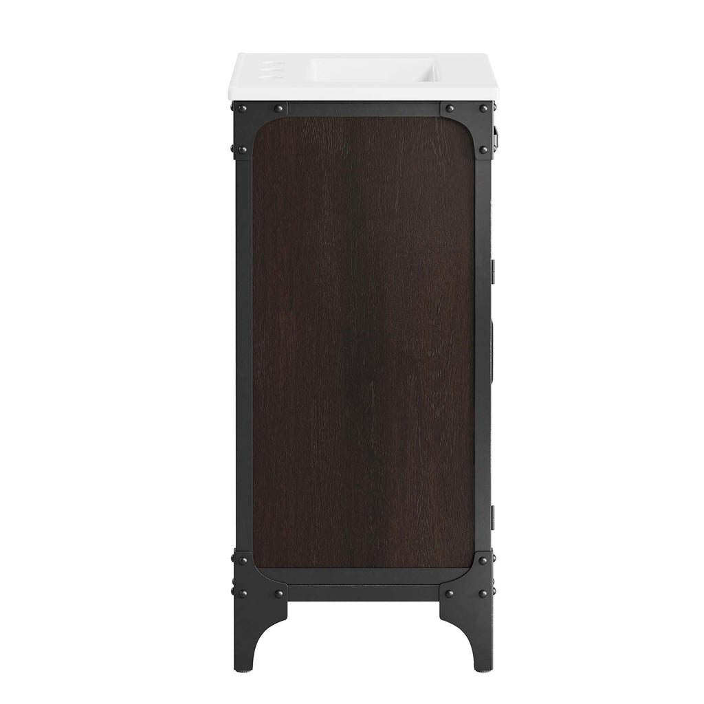 Steamforge 18" Bathroom Vanity - White black