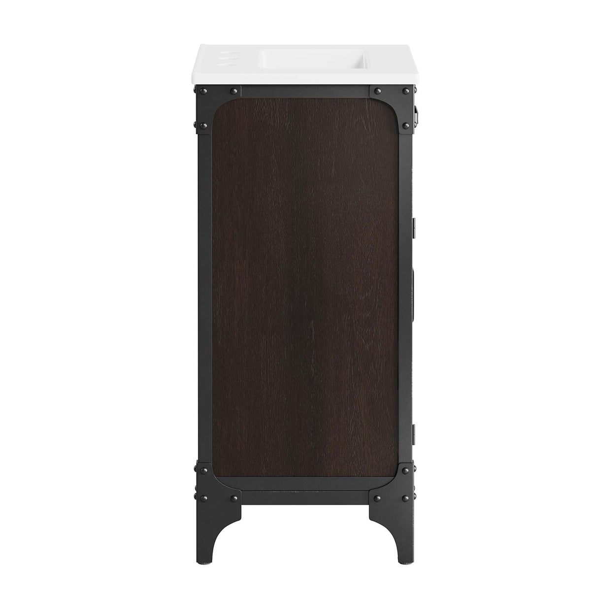 Steamforge 18" Bathroom Vanity - White black