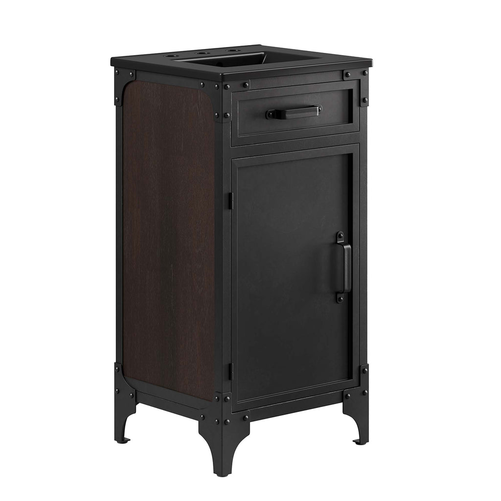 Steamforge 18" Bathroom Vanity - Black Black