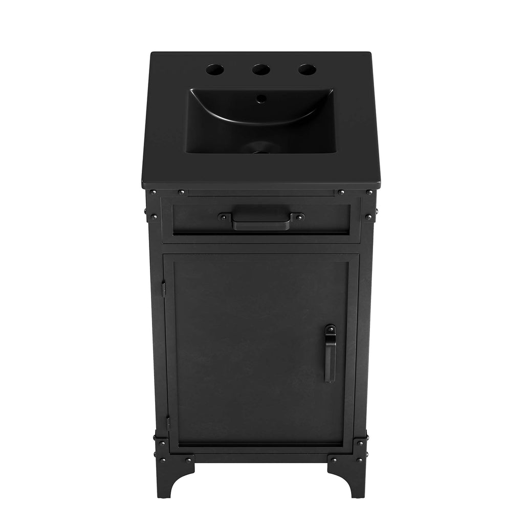 Steamforge 18" Bathroom Vanity - Black Black
