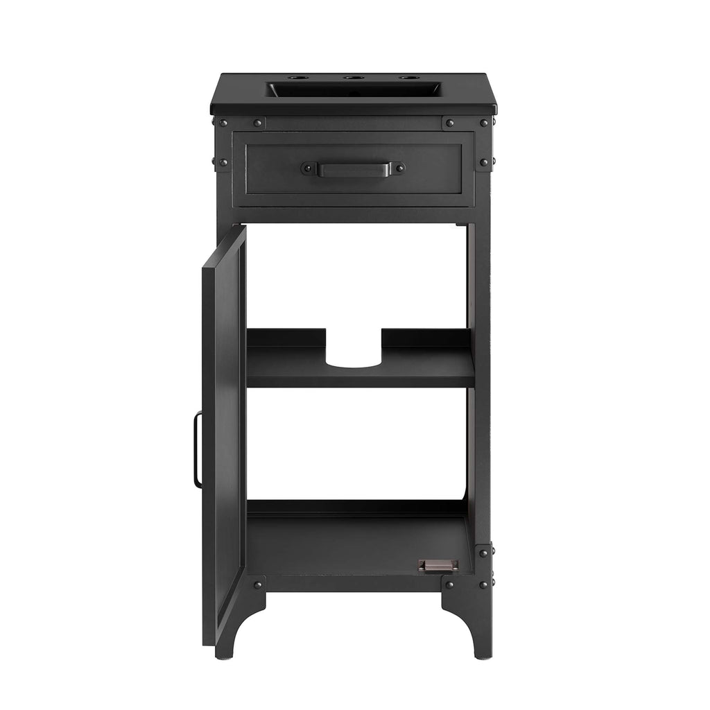 Steamforge 18" Bathroom Vanity - Black Black