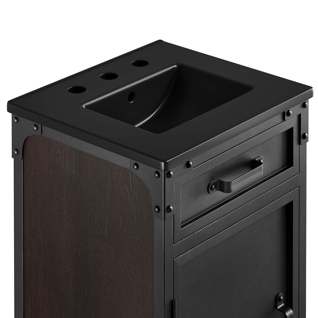 Steamforge 18" Bathroom Vanity - Black Black
