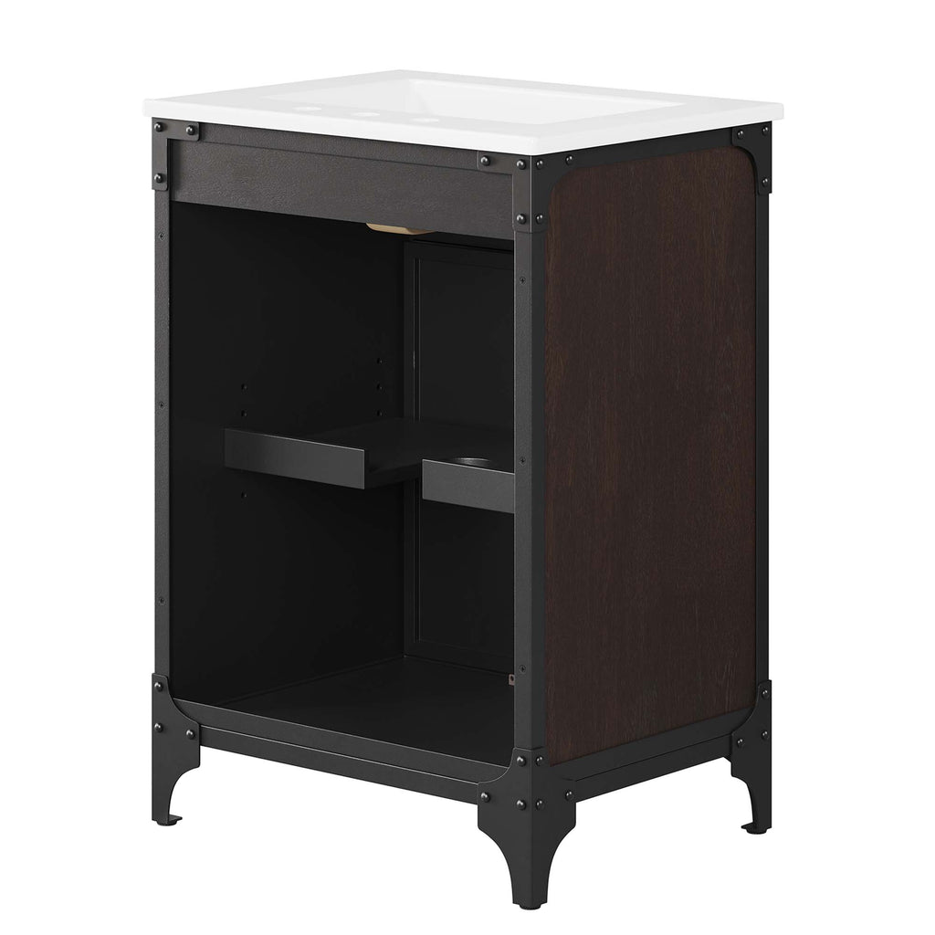 Steamforge 24" Bathroom Vanity - White Black