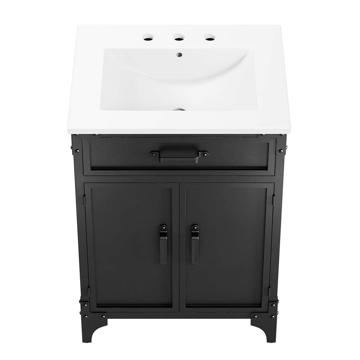 Steamforge 24" Bathroom Vanity - White Black