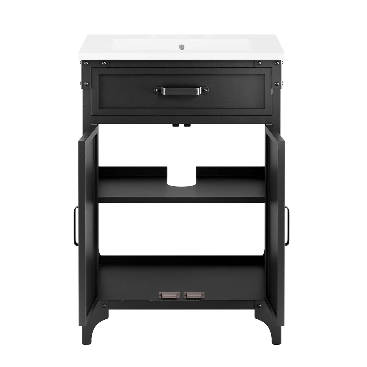 Steamforge 24" Bathroom Vanity - White Black