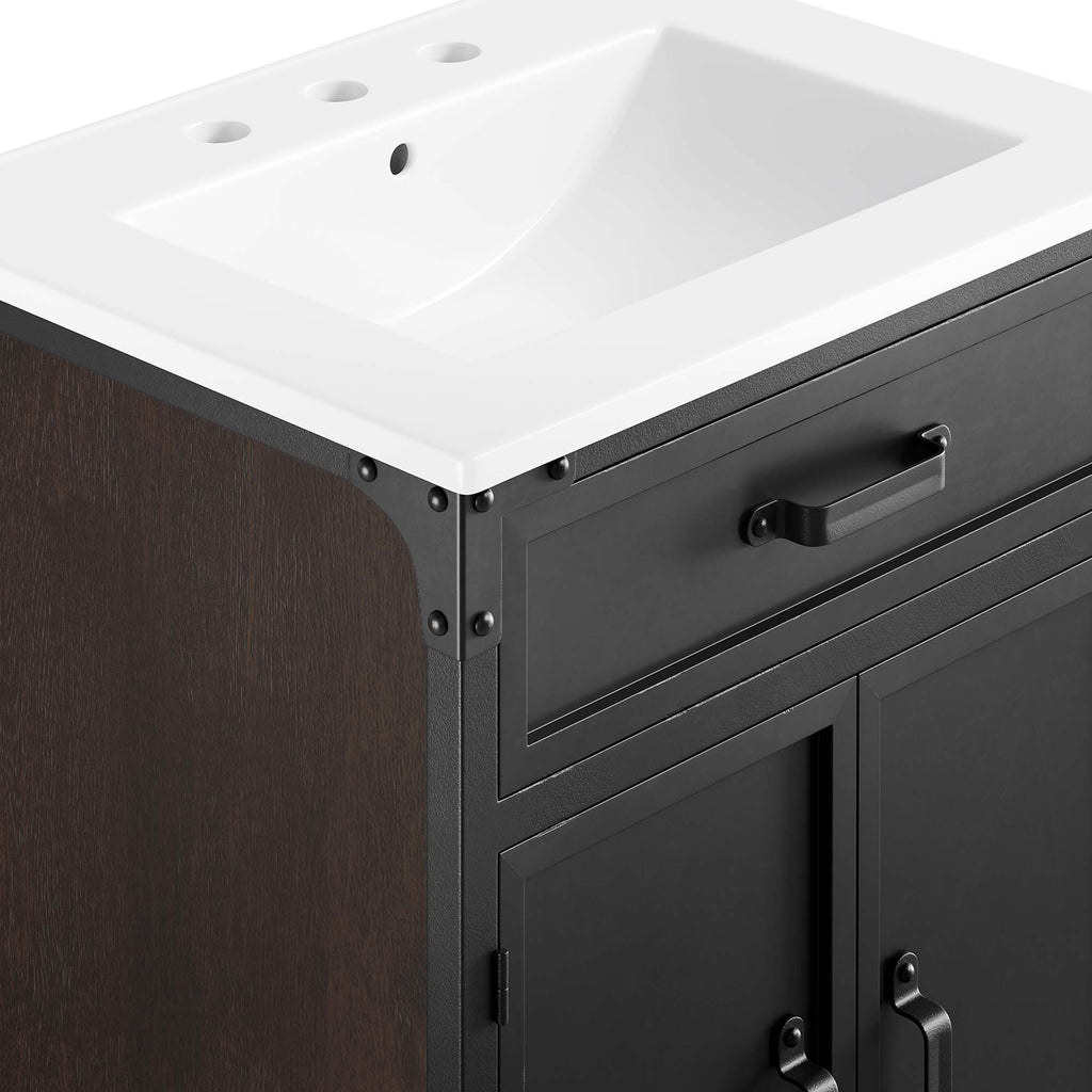 Steamforge 24" Bathroom Vanity - White Black