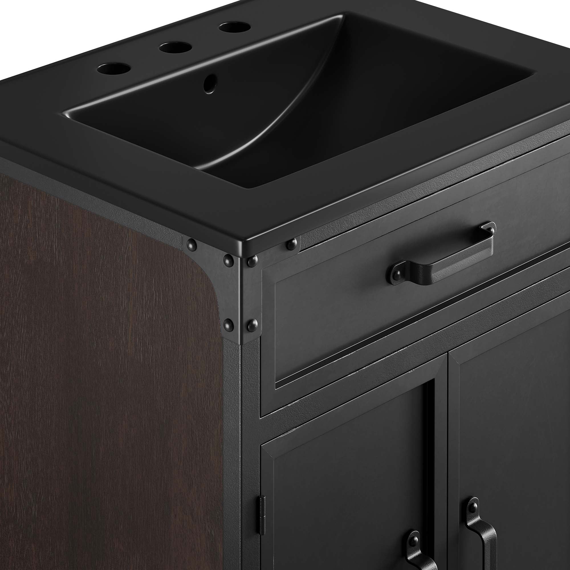 Steamforge 24" Bathroom Vanity - Black Black