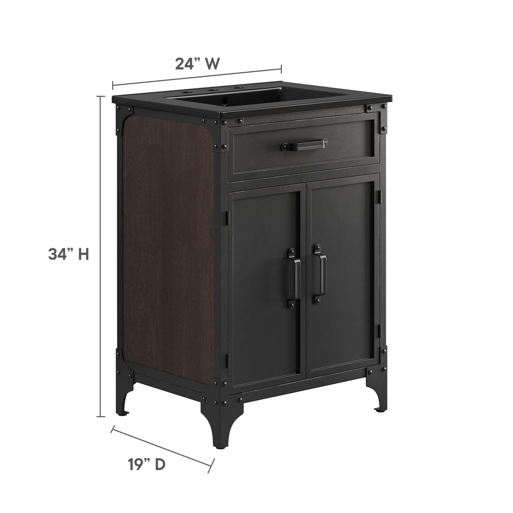Steamforge 24" Bathroom Vanity - Black Black
