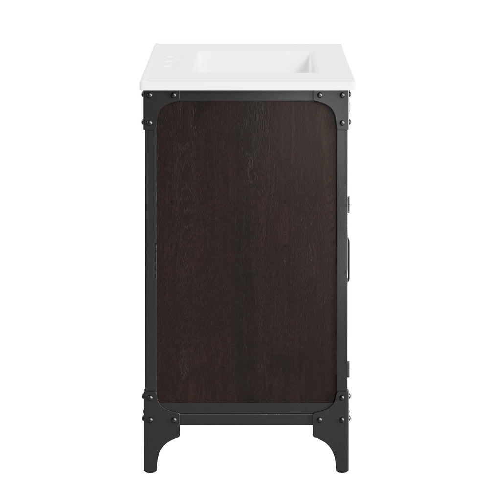 Steamforge 30" Bathroom Vanity - White Black