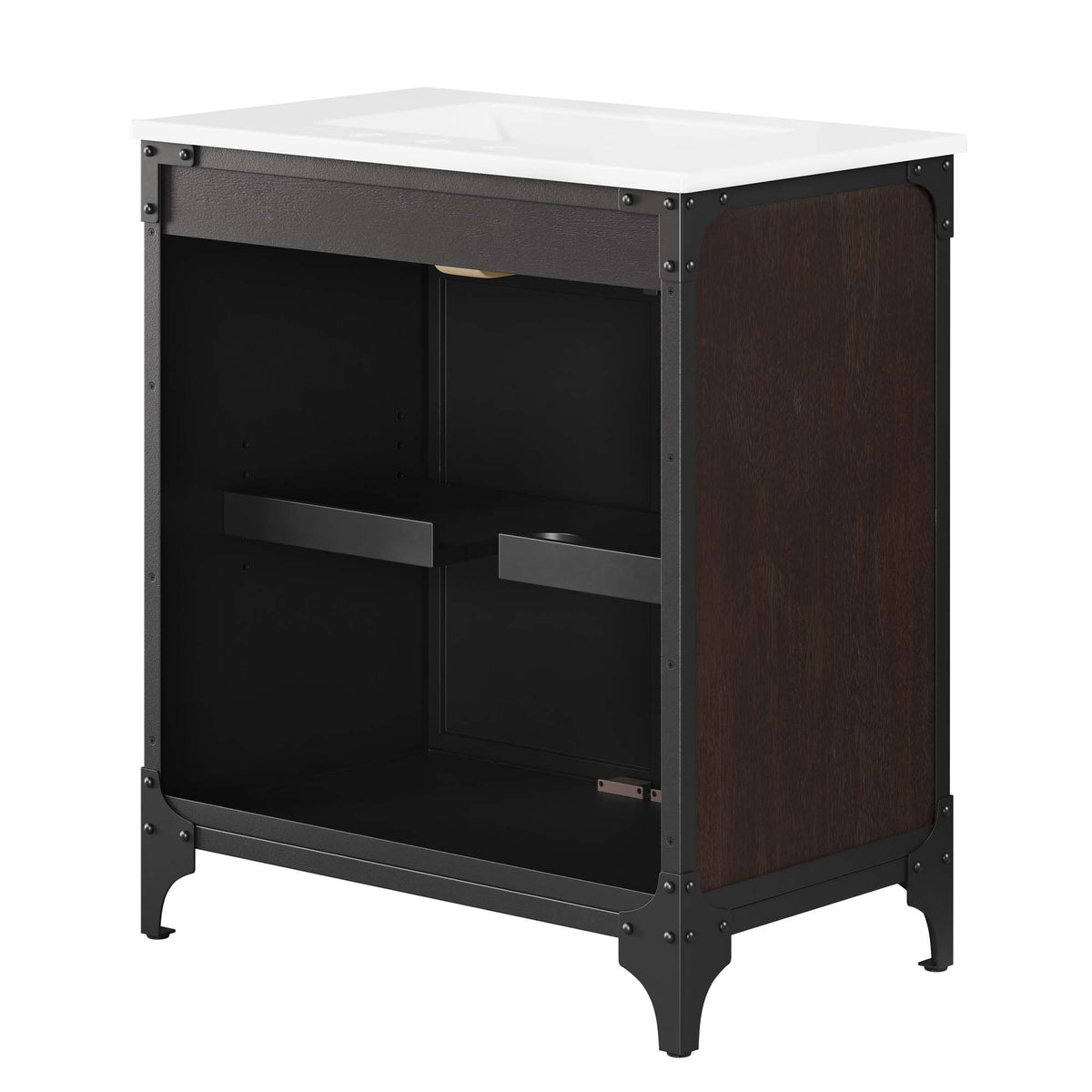 Steamforge 30" Bathroom Vanity - White Black