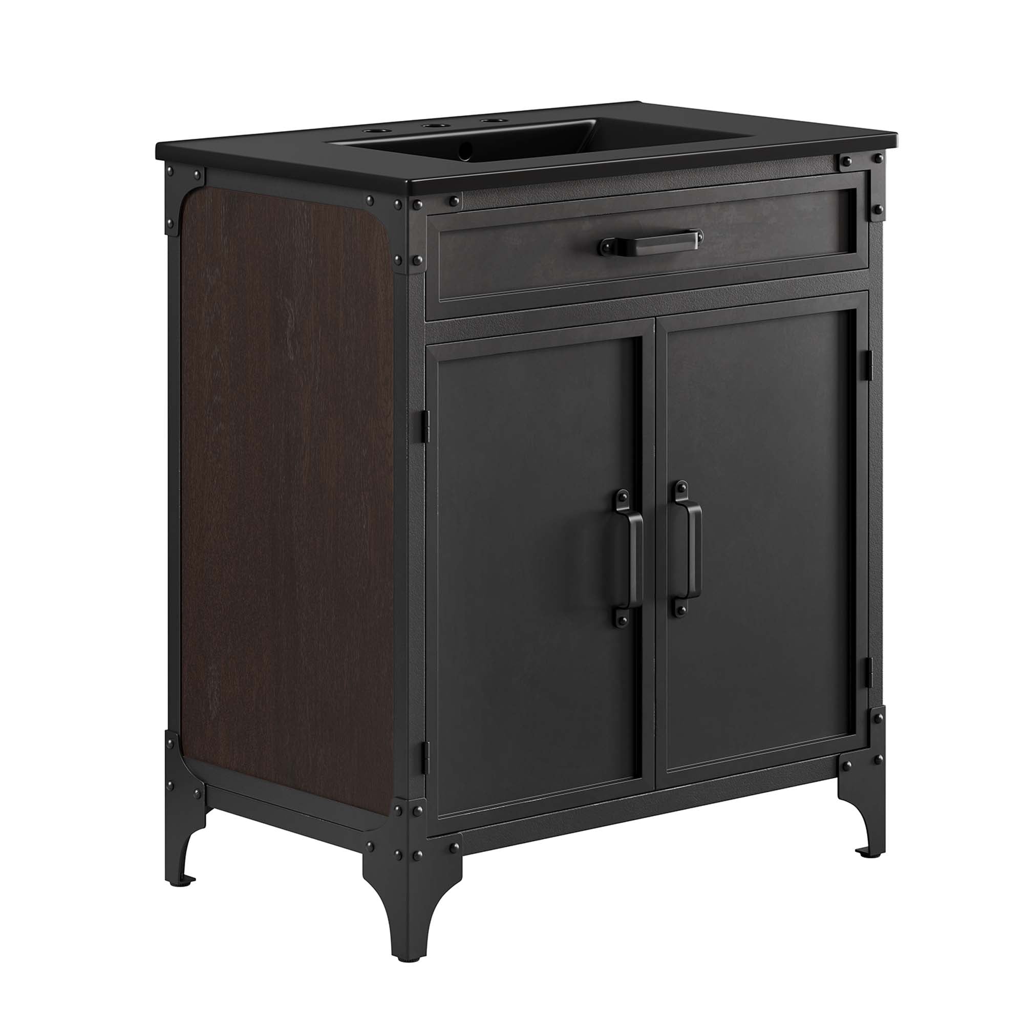 Steamforge 30" Bathroom Vanity - Black Black