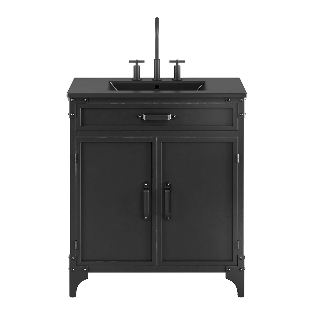 Steamforge 30" Bathroom Vanity - Black Black