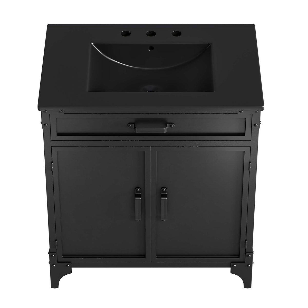 Steamforge 30" Bathroom Vanity - Black Black
