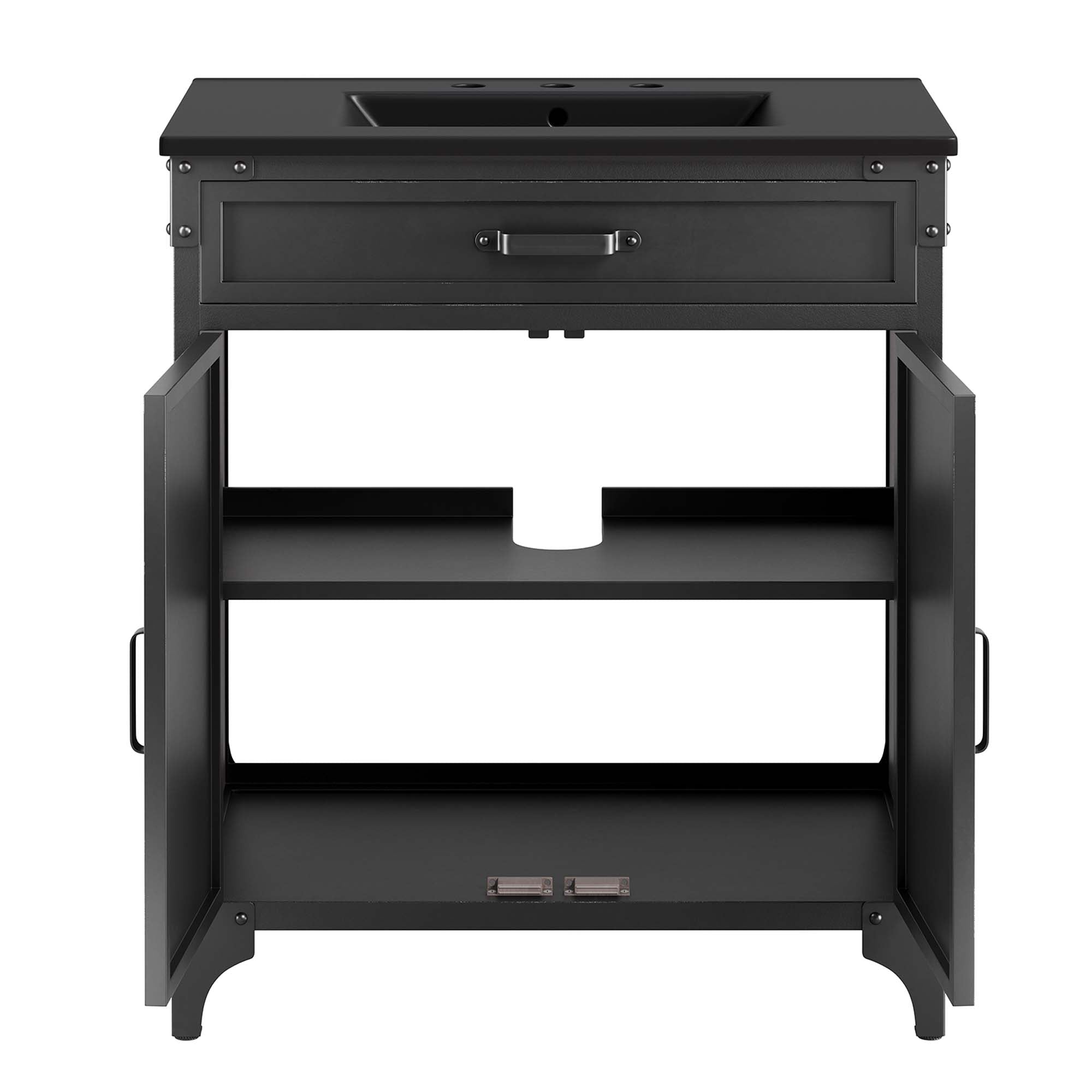 Steamforge 30" Bathroom Vanity - Black Black