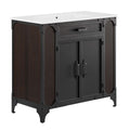 Steamforge 36" Bathroom Vanity - White Black