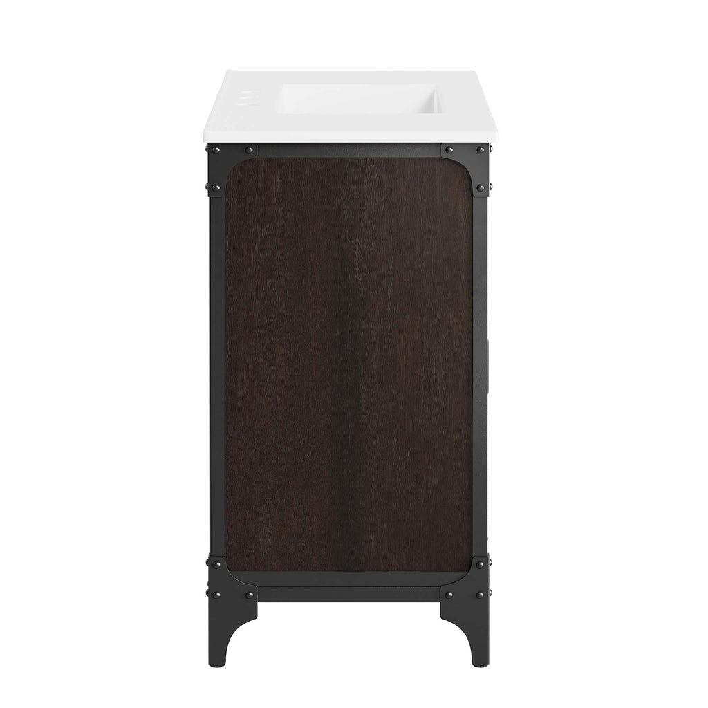 Steamforge 36" Bathroom Vanity - White Black