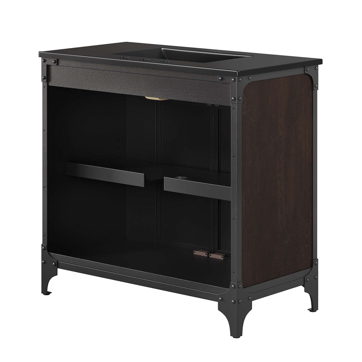 Steamforge 36" Bathroom Vanity - Black Black