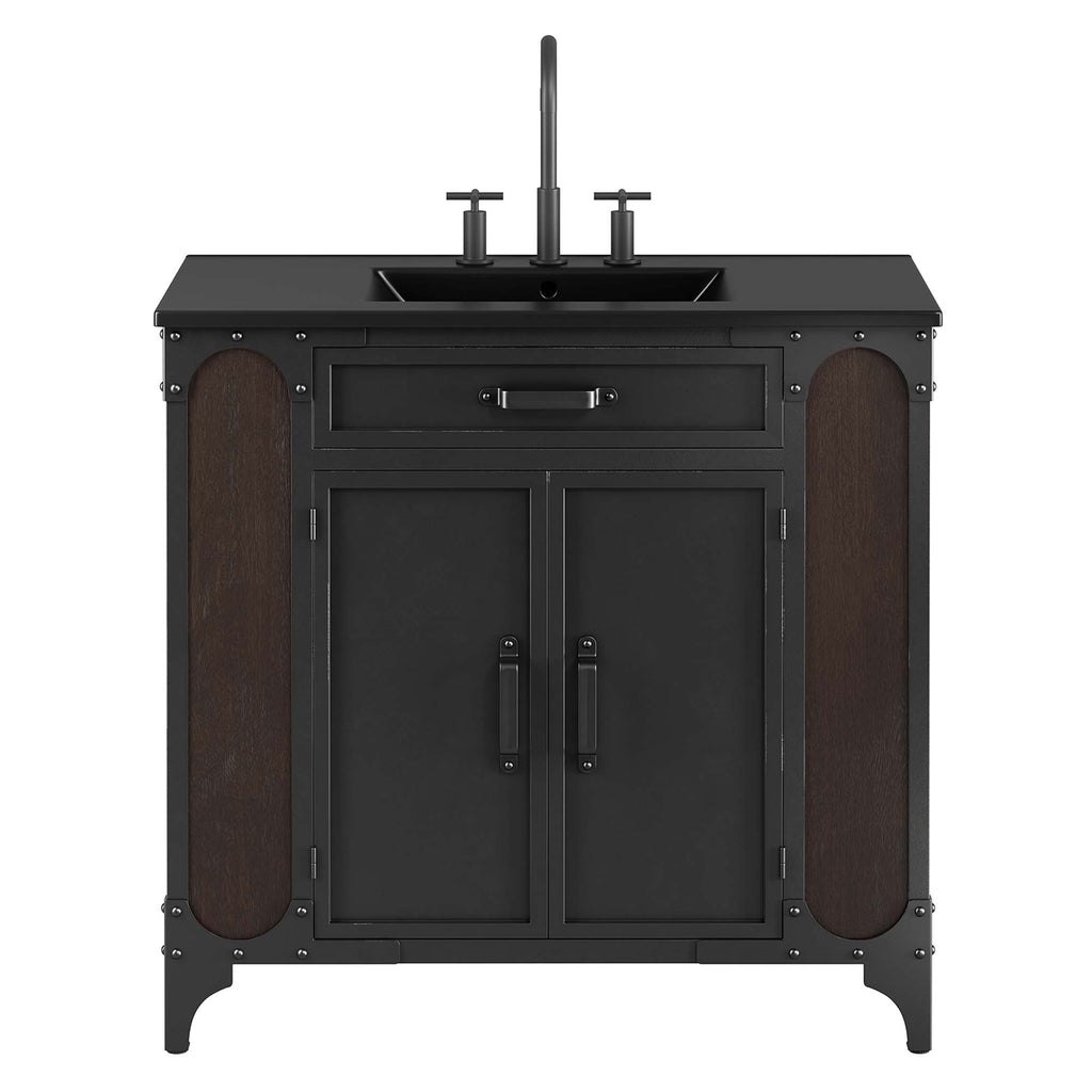 Steamforge 36" Bathroom Vanity - Black Black