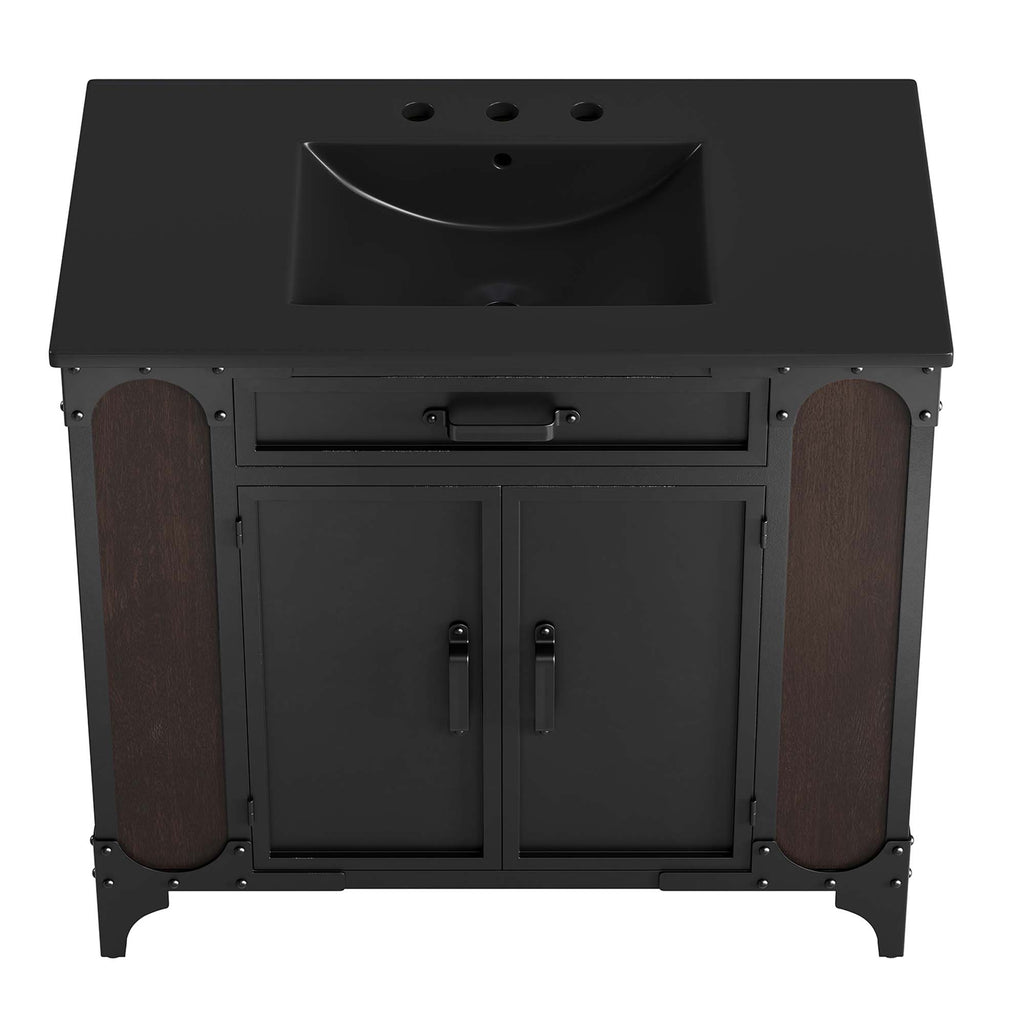 Steamforge 36" Bathroom Vanity - Black Black
