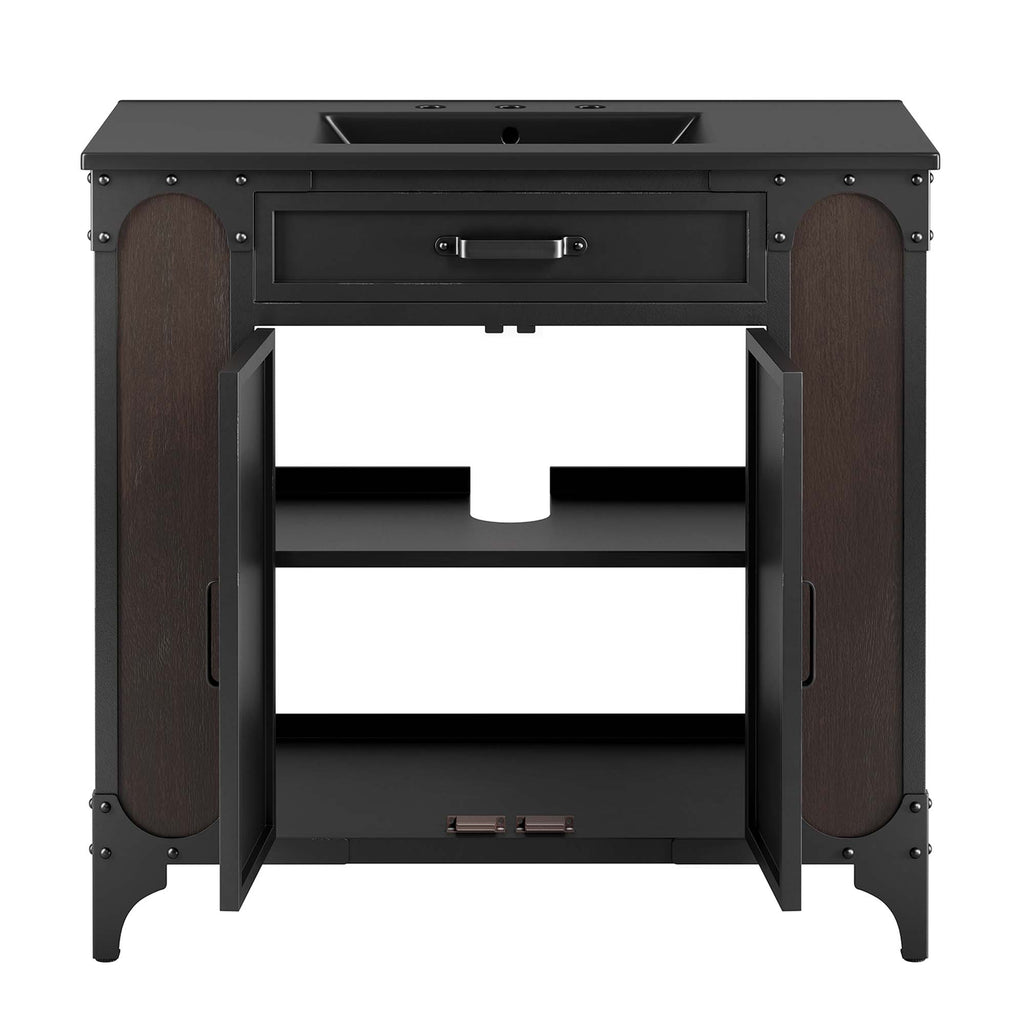 Steamforge 36" Bathroom Vanity - Black Black