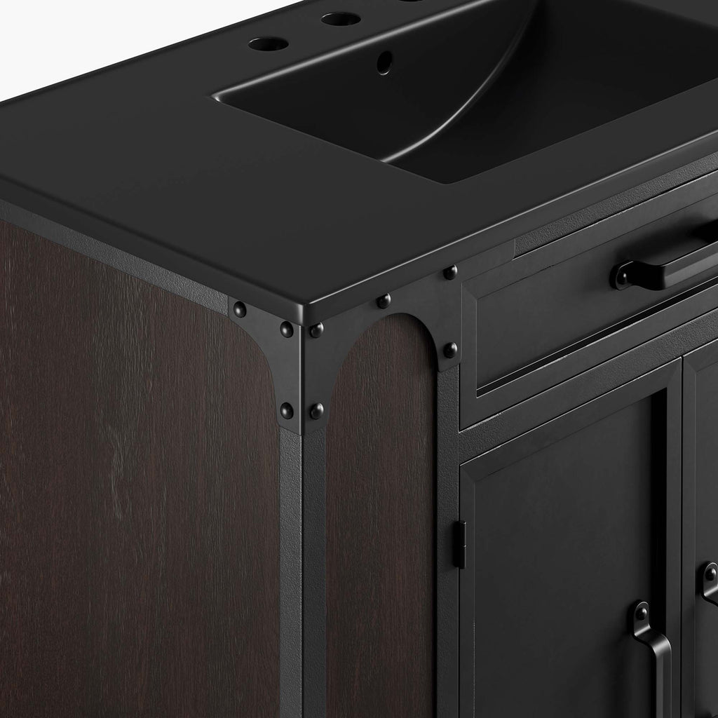 Steamforge 36" Bathroom Vanity - Black Black