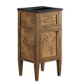 Elysian 18" Wood Bathroom Vanity - Black Brown