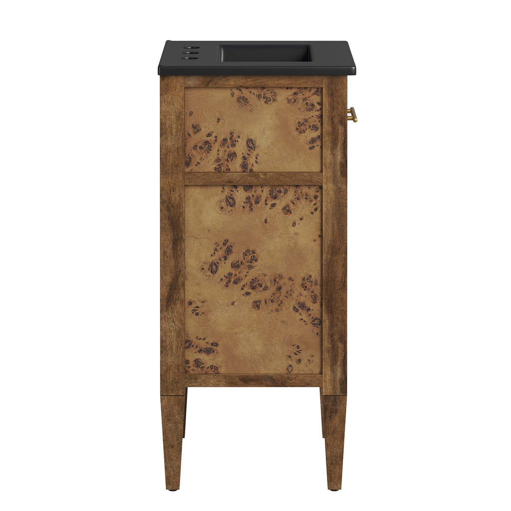 Elysian 18" Wood Bathroom Vanity - Black Brown