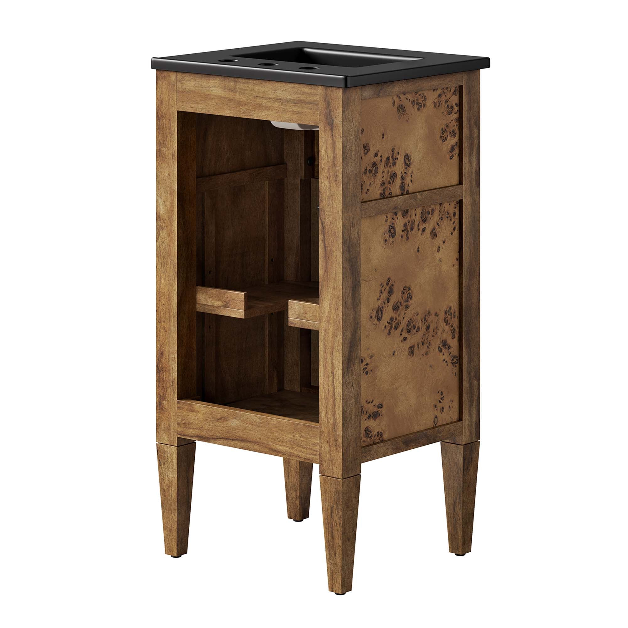 Elysian 18" Wood Bathroom Vanity - Black Brown