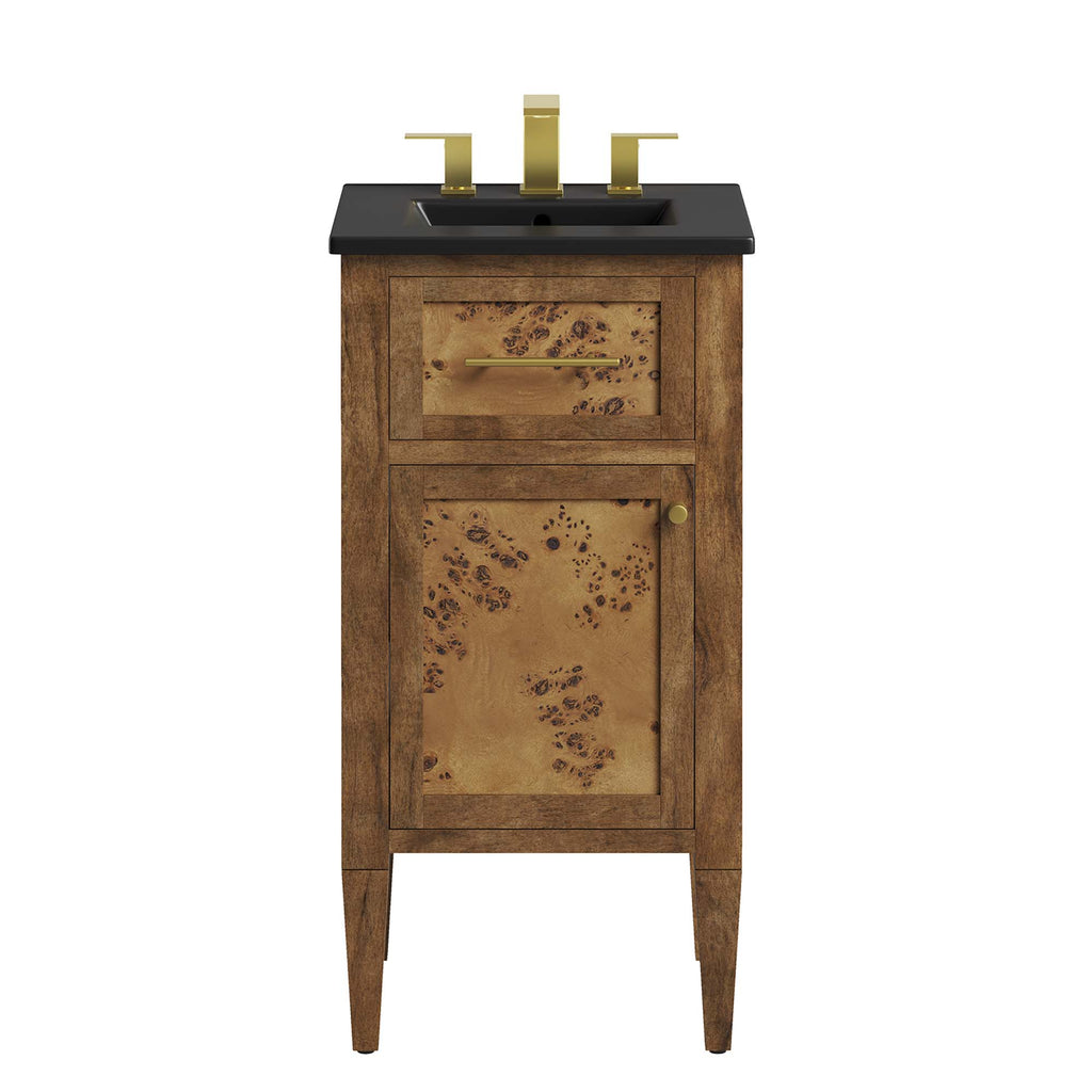 Elysian 18" Wood Bathroom Vanity - Black Brown