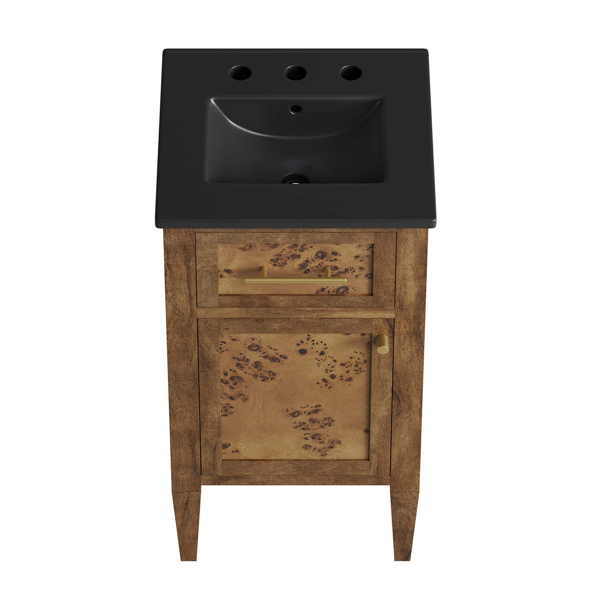 Elysian 18" Wood Bathroom Vanity - Black Brown
