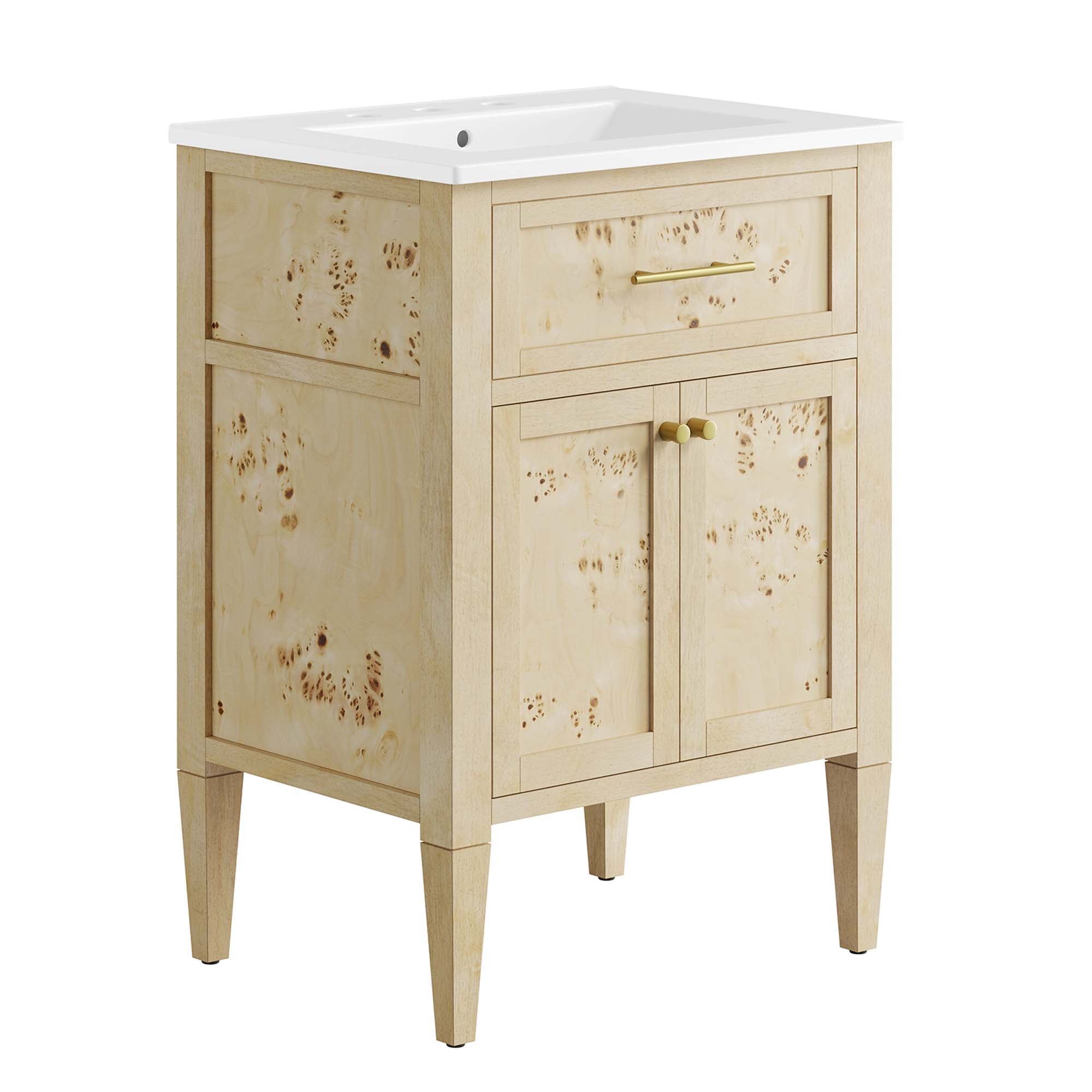 Elysian 24" Wood Bathroom Vanity - White Burl