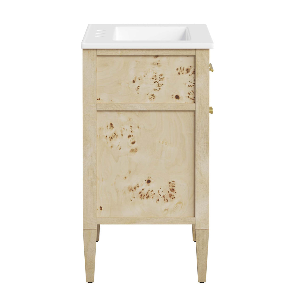 Elysian 24" Wood Bathroom Vanity - White Burl