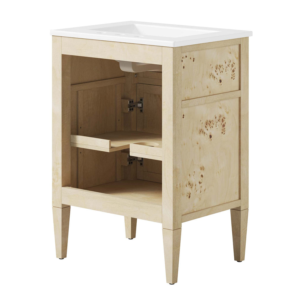 Elysian 24" Wood Bathroom Vanity - White Burl