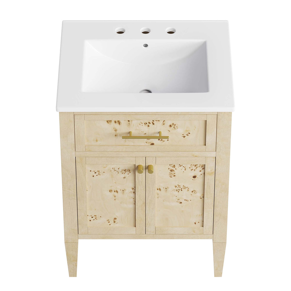 Elysian 24" Wood Bathroom Vanity - White Burl
