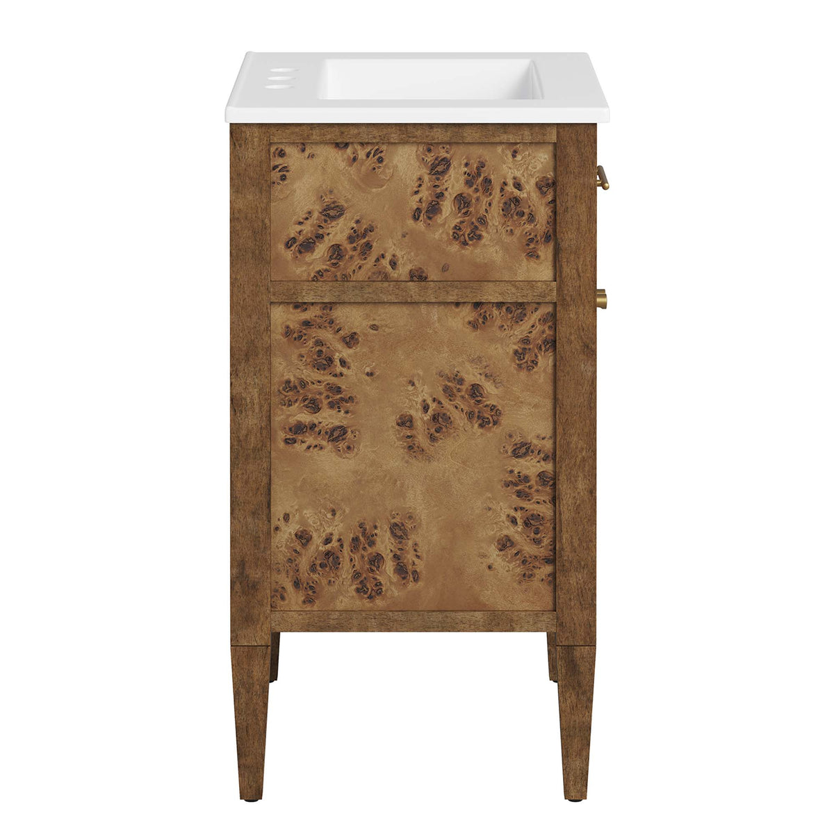 Elysian 24" Wood Bathroom Vanity - White Brown